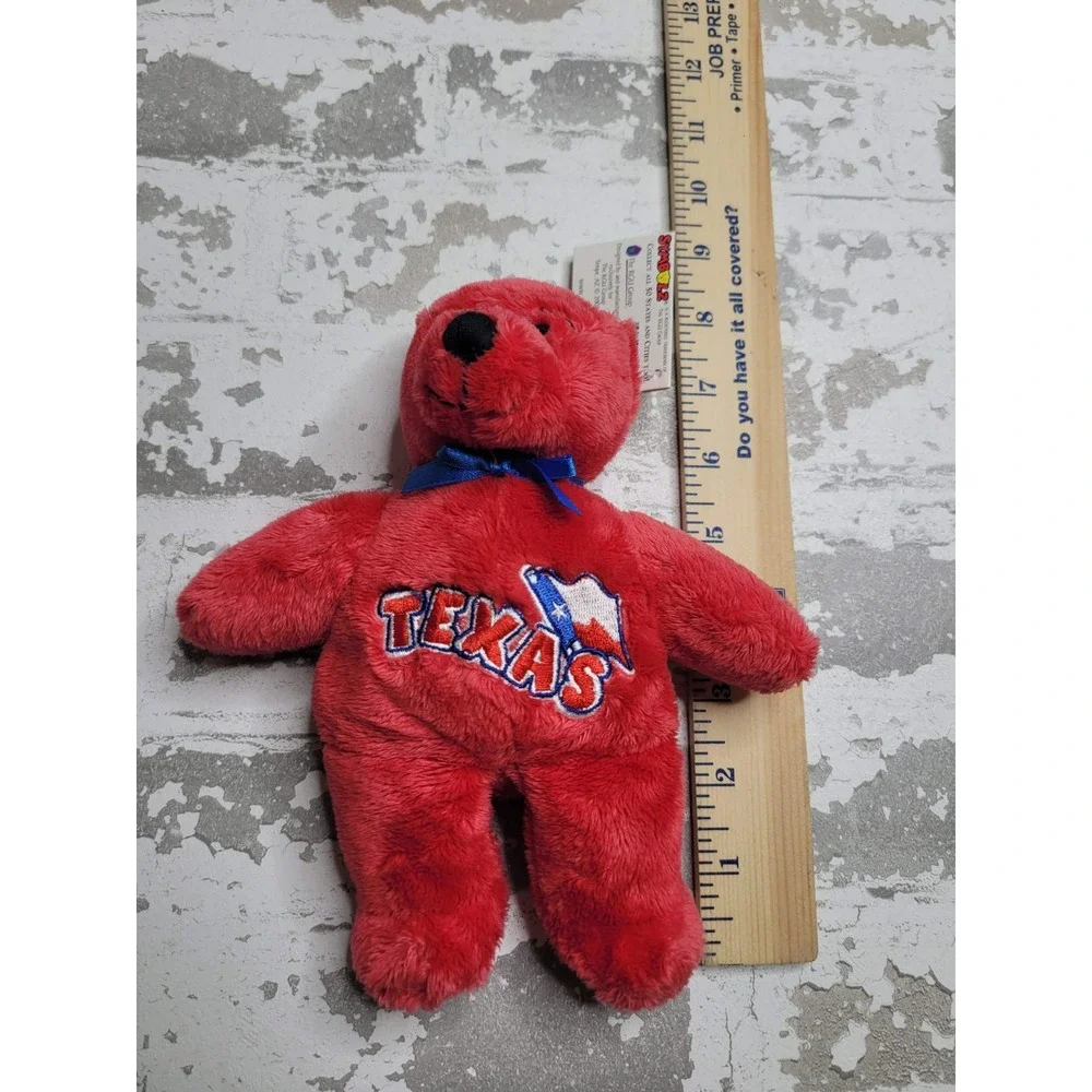 Symbolz Texas Bean Bag Plush Bear Red Stuffed Animal Souvenir Teddy 7